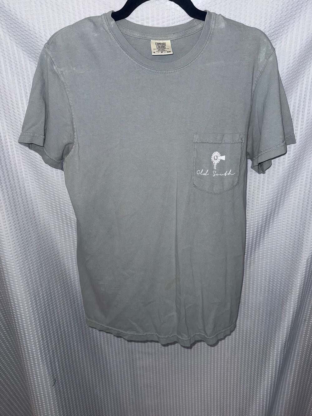 Old South No Place Like Home Baseball Glove Pocket T-Shirt Comfort Colors Grey S